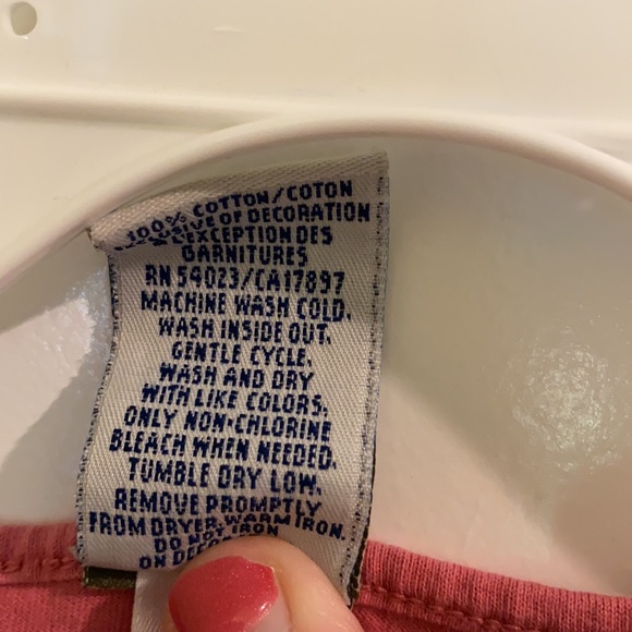 🎀2/$8🎀 Girls LS shirt with tie top - Picture 3 of 5